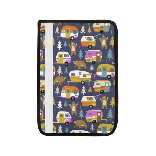 Camper Van Pattern Print Design 02 Car Seat Belt Cover