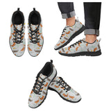 Swimming Fish Otter Pattern Men's Sneakers Black