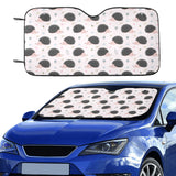 Hedgehog Pattern Print Design 04 Car Sun Shade