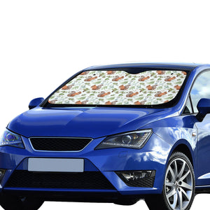 Squirrel Pattern Print Design 02 Car Sun Shade