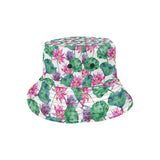 Pink Lotus Waterlily Pattern Unisex Bucket Hat