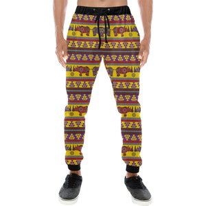 Rhino African Afro Dashiki Adinkra Kente Ethnic Mo Unisex Casual Sweatpants