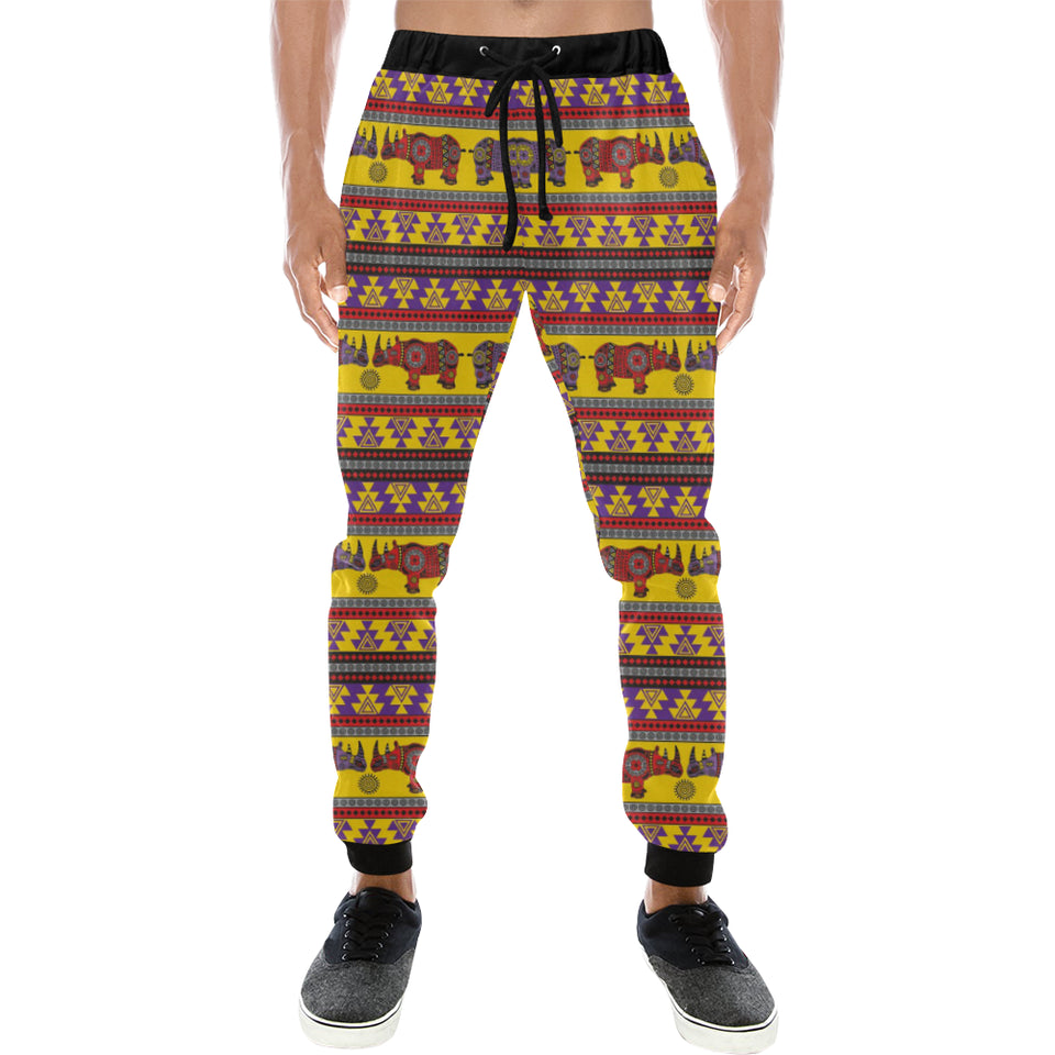 Rhino African Afro Dashiki Adinkra Kente Ethnic Mo Unisex Casual Sweatpants