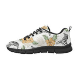 Zebra Hibiscus Pattern Men's Sneakers Black