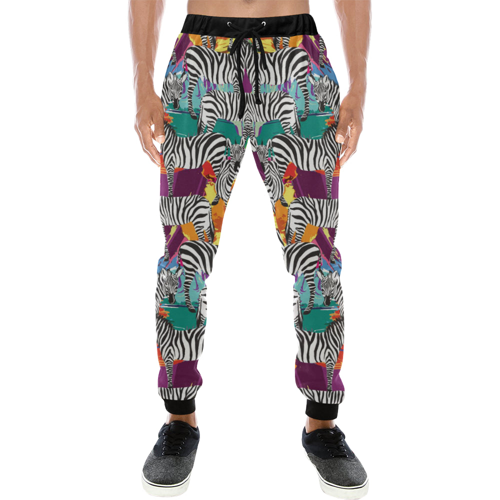 Zebra Colorful Pattern Unisex Casual Sweatpants