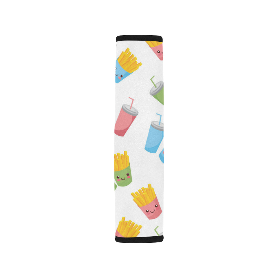 Colorful French Fries Pattern Car Seat Belt Cover