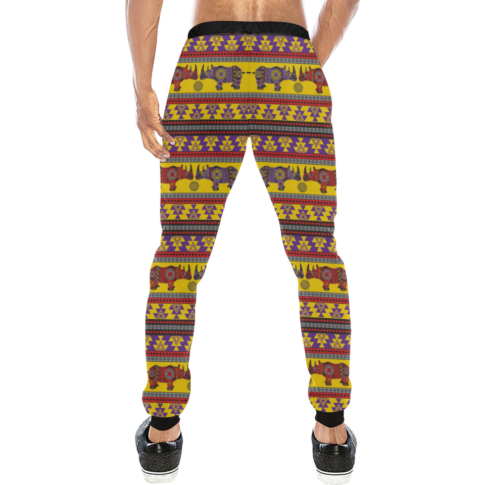 Rhino African Afro Dashiki Adinkra Kente Ethnic Mo Unisex Casual Sweatpants