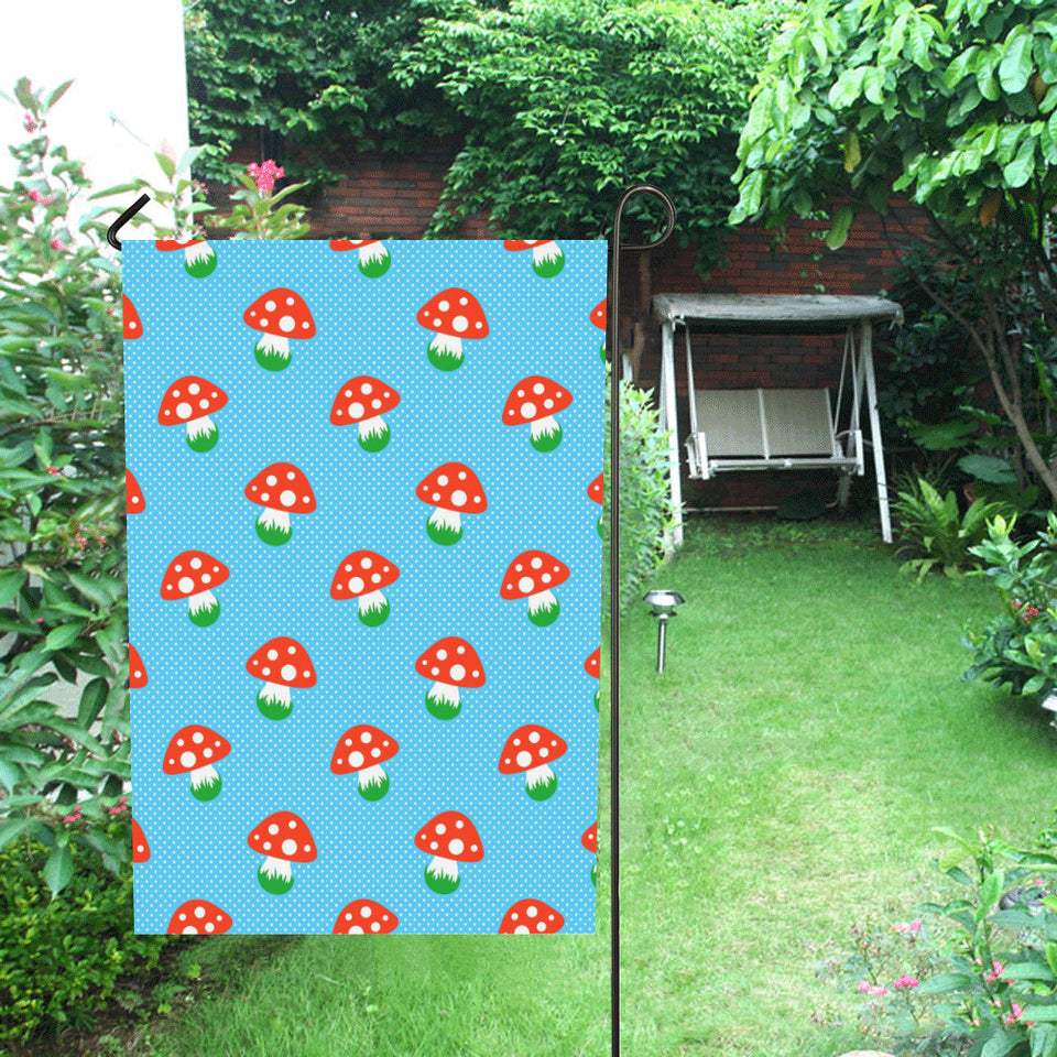 Mushroom Pokkadot Pattern House Flag Garden Flag