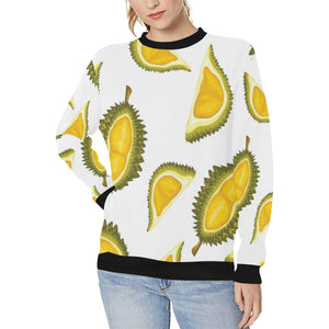 Durian Pattern Women's Crew Neck Sweatshirt