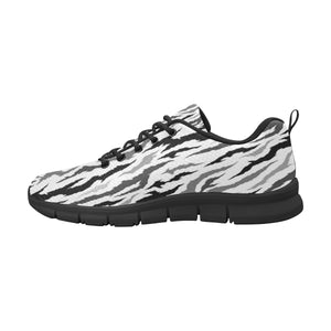 Gray Bengal Tiger Pattern Men's Sneakers Black