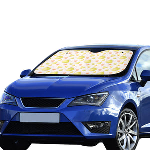 Tea pots Pattern Print Design 03 Car Sun Shade