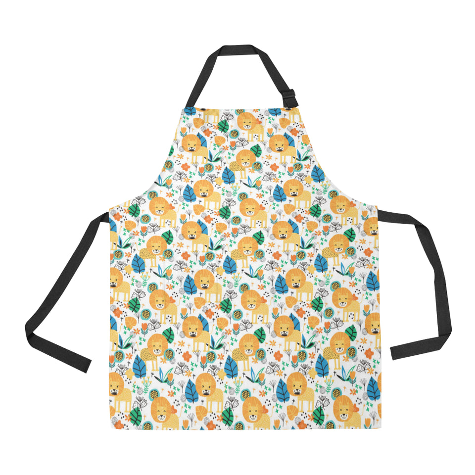 Lion Pattern Print Design 02 Adjustable Apron