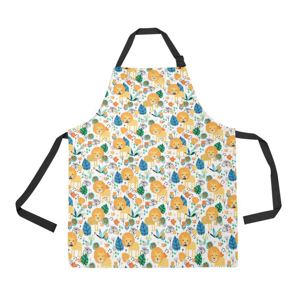 Lion Pattern Print Design 02 Adjustable Apron