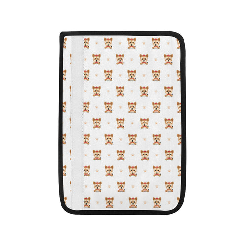 Yorkshire Terrier Pattern Print Design 03 Car Seat Belt Cover