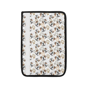 English Bulldog Pattern Print Design 01 Car Seat Belt Cover