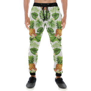 Pineapple Flower Leaves Pattern Unisex Casual Sweatpants