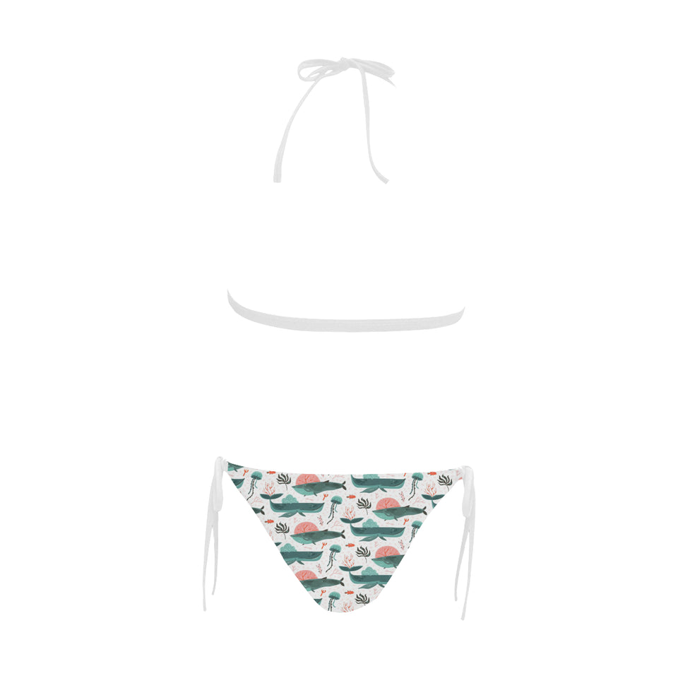 Whale Jelly Fish Pattern Sexy Bikinis Two-Pieces Swimsuits