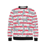 Unicorn Silver Pattern Men's Crew Neck Sweatshirt