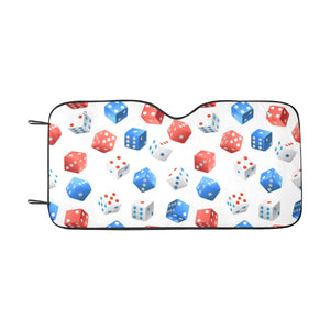 Dice Pattern Print Design 01 Car Sun Shade