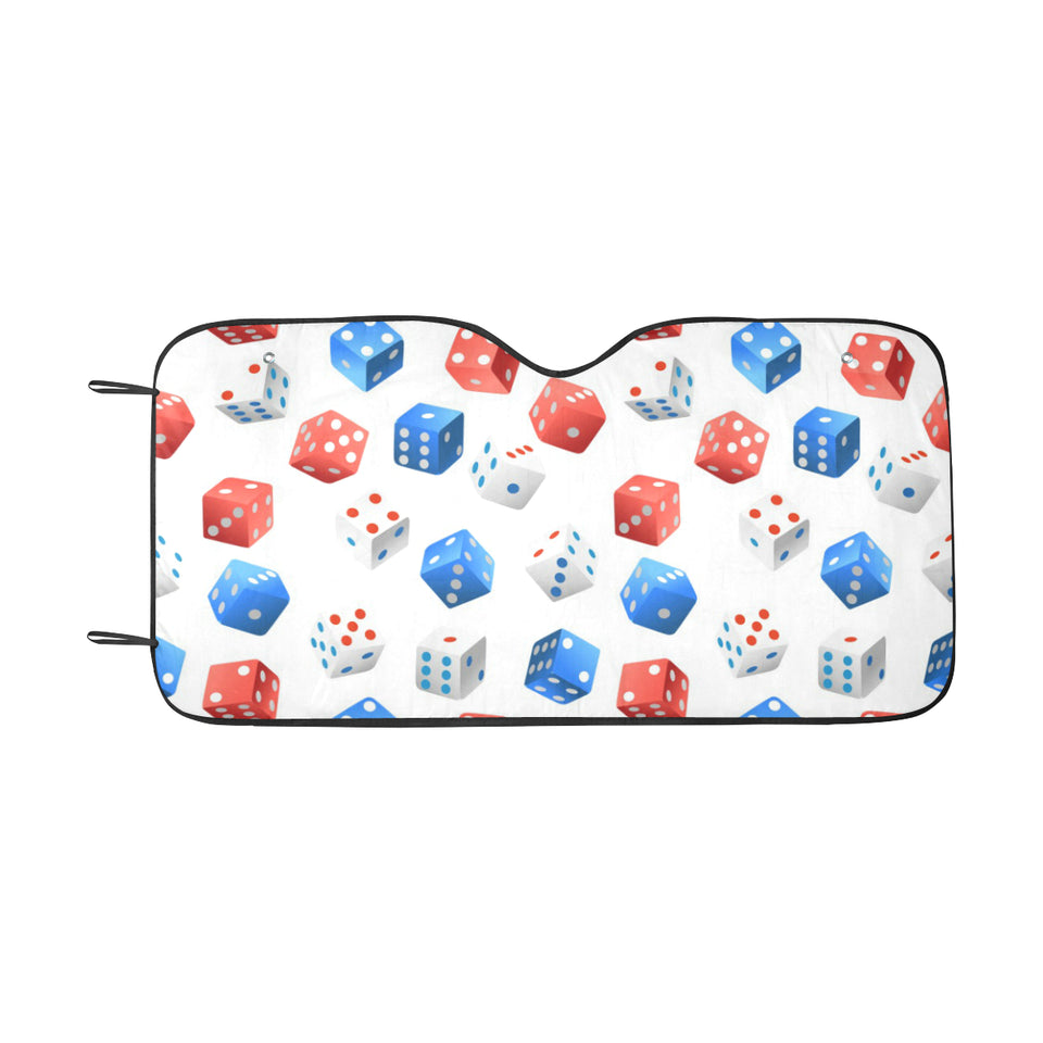 Dice Pattern Print Design 01 Car Sun Shade