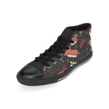 Sushi Theme Pattern Men's High Top Canvas Shoes Black