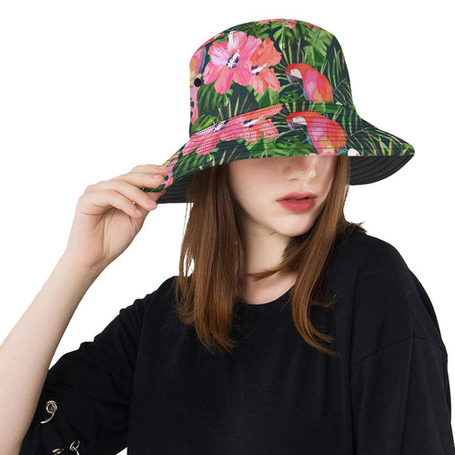 Parrot Leaves Pattern Unisex Bucket Hat