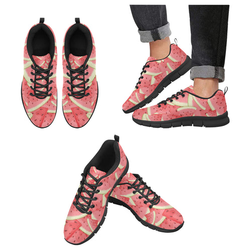 Watermelon Pattern Background Men's Sneakers Black