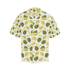 Durian Pattern Background Men's All Over Print Hawaiian Shirt