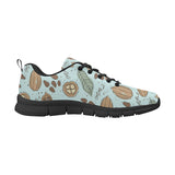 Hand Drawn Cocoa Pattern Men's Sneakers Black