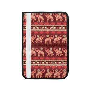 Elephant Red Pattern Ethnic Motifs Car Seat Belt Cover