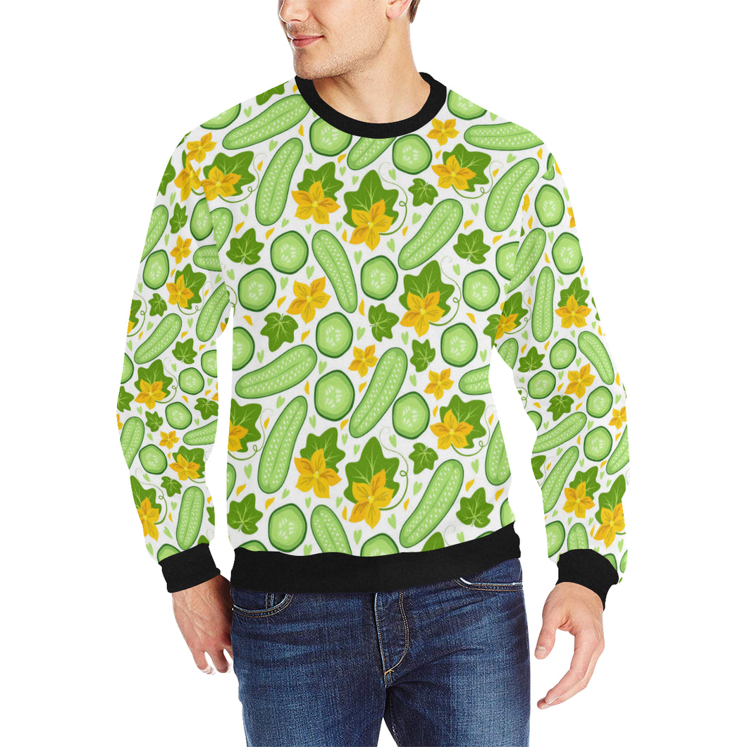 Cucumber Pattern Men's Crew Neck Sweatshirt