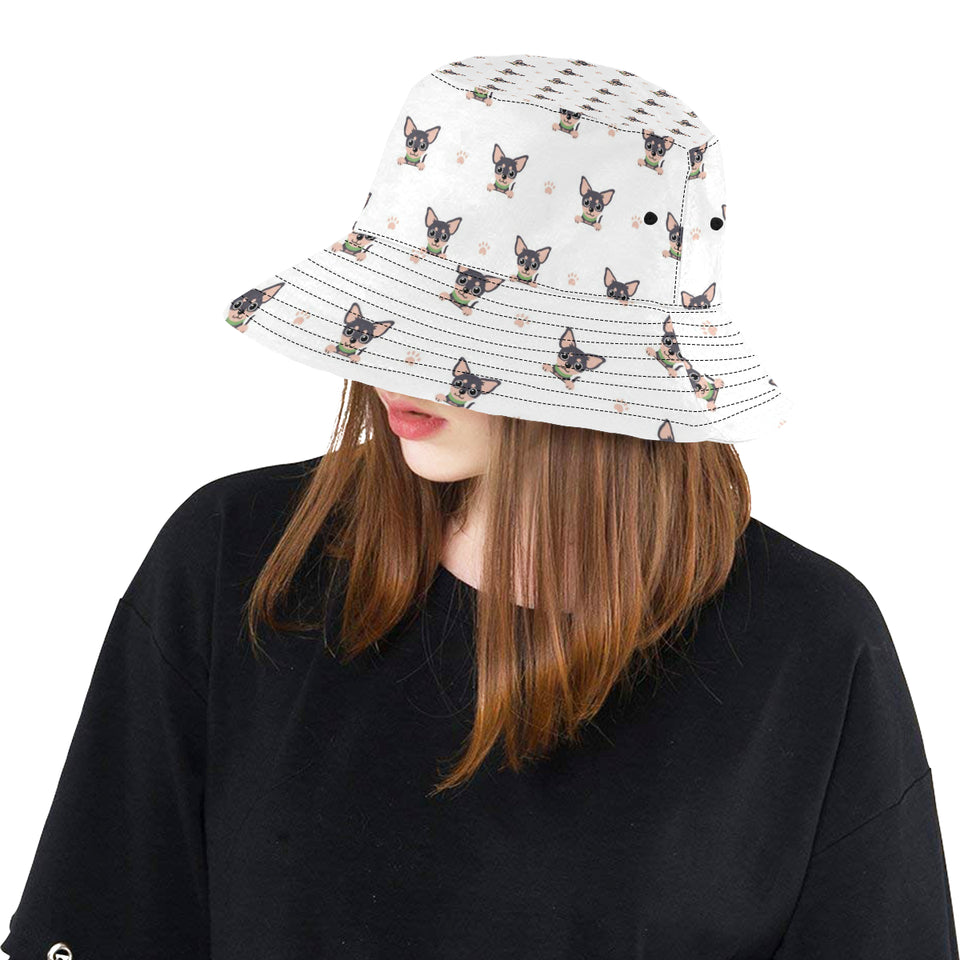 Cute Chihuahua Paw Pattern Unisex Bucket Hat