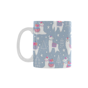 Llama Chirstmas Pattern Classical White Mug (FulFilled In US)