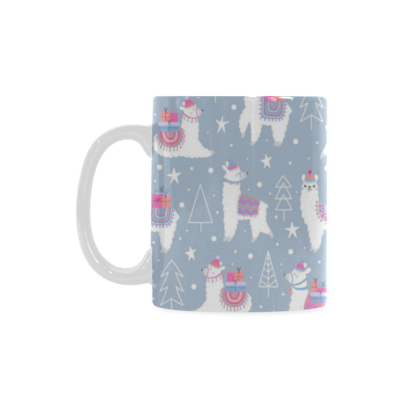 Llama Chirstmas Pattern Classical White Mug (FulFilled In US)