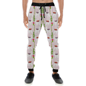 Llama Cactus Pattern Unisex Casual Sweatpants