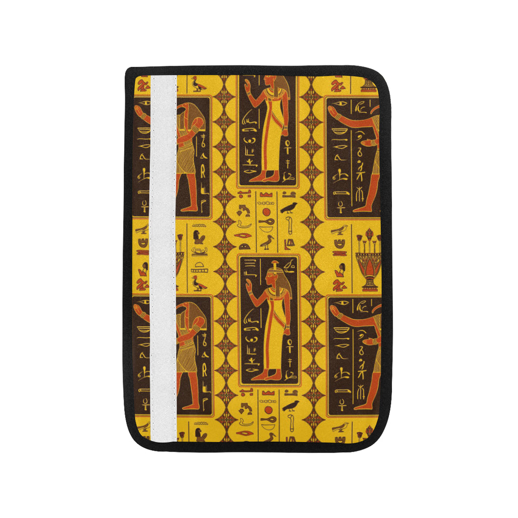 Egypt Hieroglyphics Pattern Print Design 01 Car Seat Belt Cover
