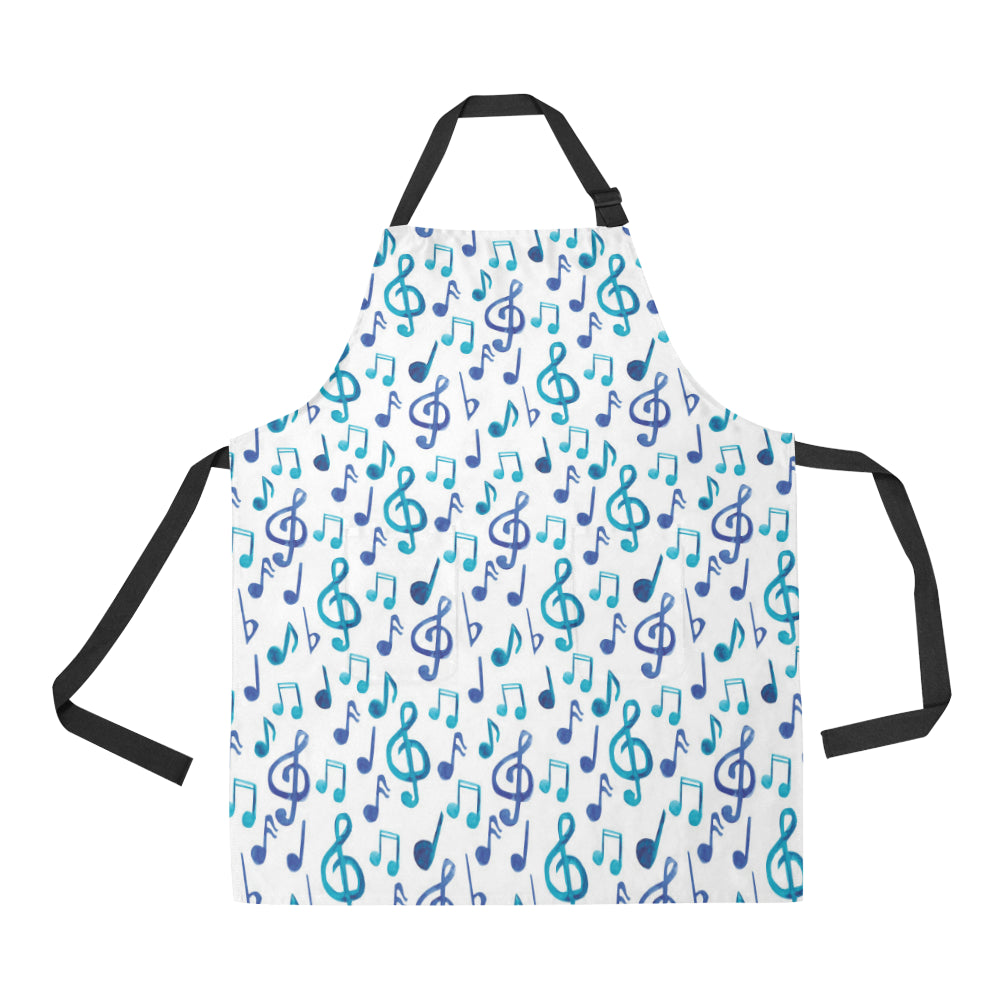 Music Notes Pattern Print Design 03 Adjustable Apron