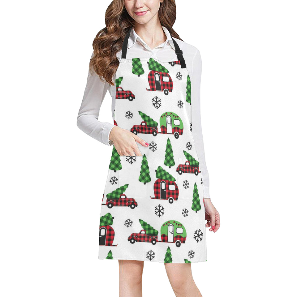 Camper Van Pattern Print Design 05 Adjustable Apron