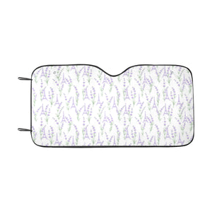 Eiffel Tower Lavender Pattern Print Design 01 Car Sun Shade