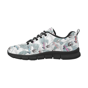 French Bulldog Skating Pattern Men's Sneakers Black