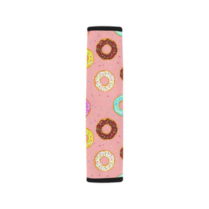 Donut Pattern Pink Background Car Seat Belt Cover