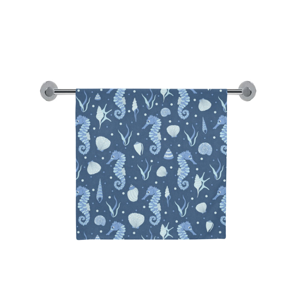 Seahorse Shell Pattern Bath Towel