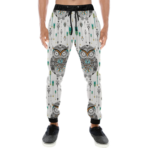 Owl Arrow Pattern Unisex Casual Sweatpants