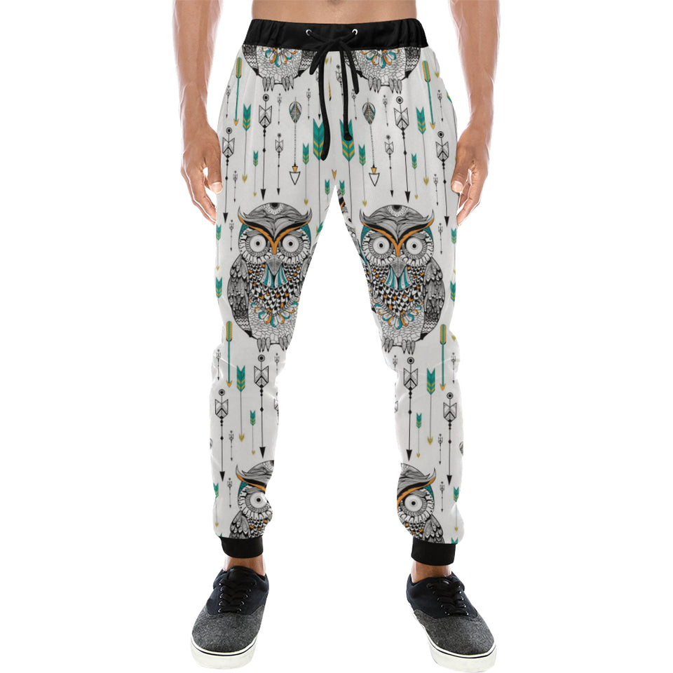 Owl Arrow Pattern Unisex Casual Sweatpants