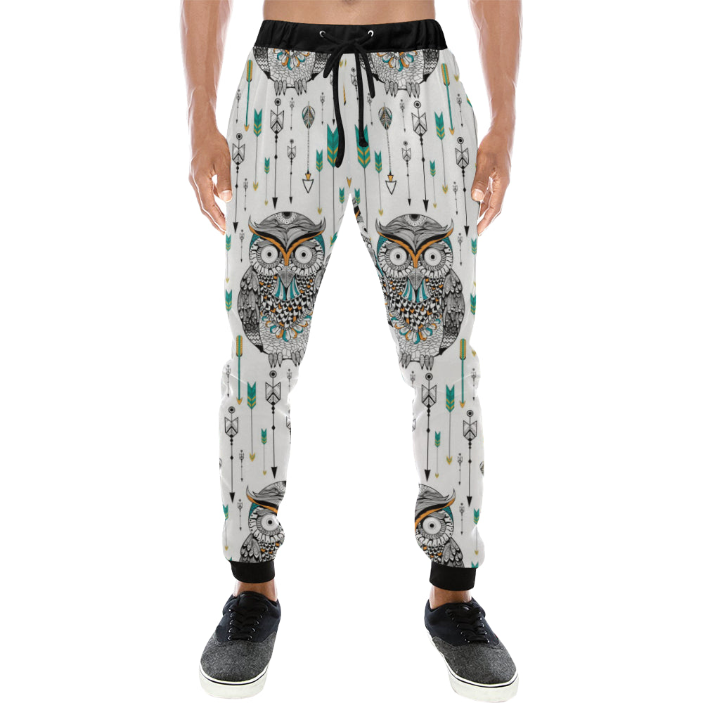 Owl Arrow Pattern Unisex Casual Sweatpants