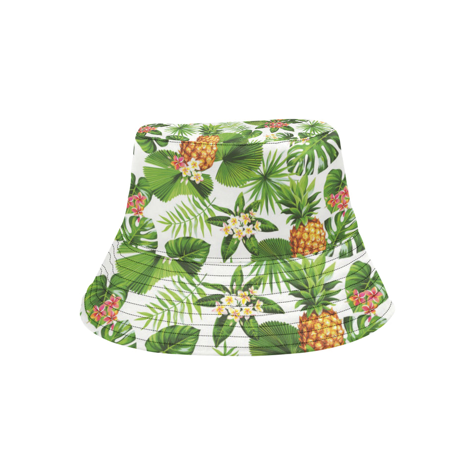 Pineapple Flower Leaves Pattern Unisex Bucket Hat