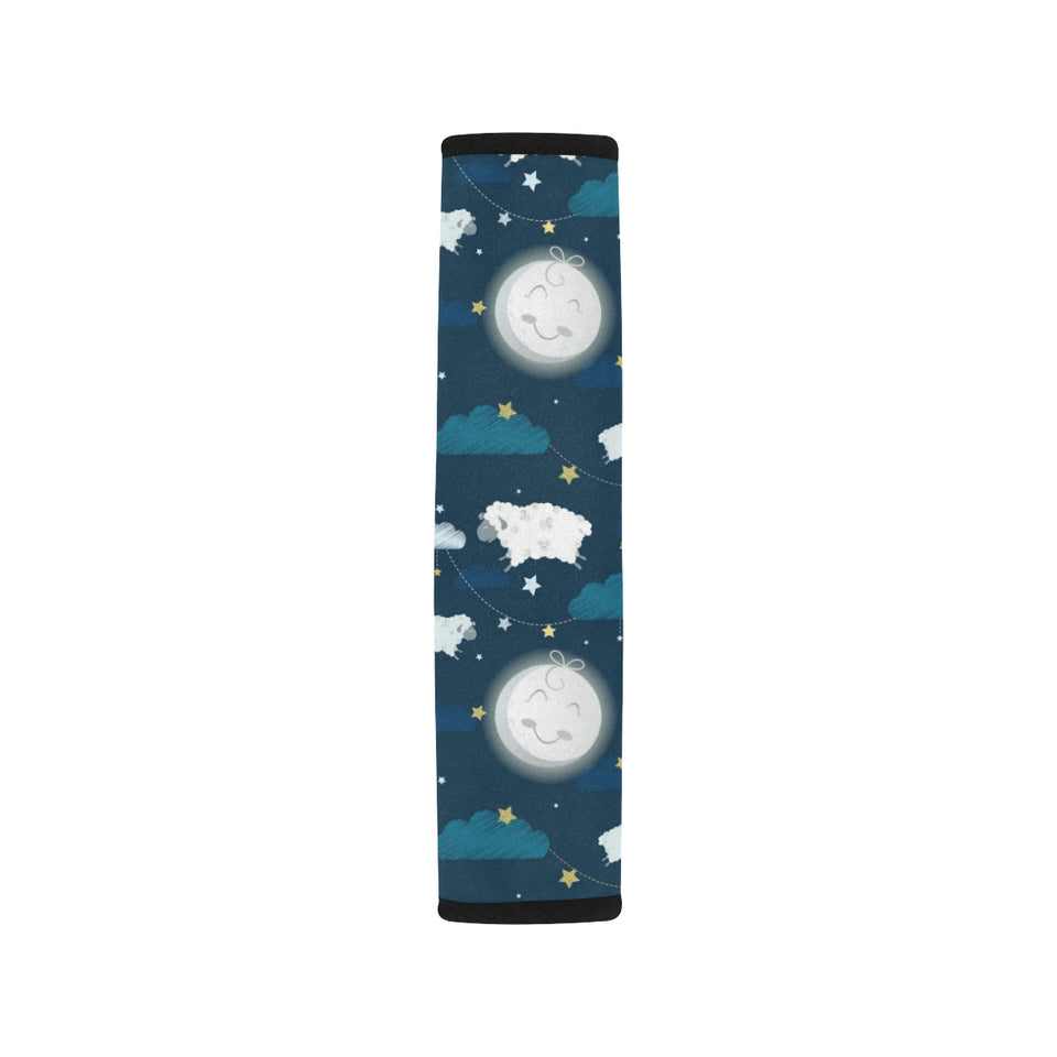 Sheep Playing Could Moon Pattern Car Seat Belt Cover