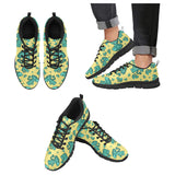 Cute Broccoli Pattern Men's Sneakers Black