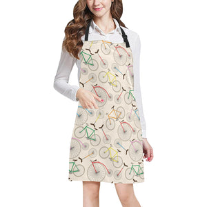 Bicycle Pattern Print Design 04 Adjustable Apron