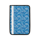 Dolphin Tribal Blue Pattern Car Seat Belt Cover